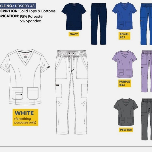 Lavander Empire Trend Premium Medical Scrubs Set- Stylish & Comfortable - Picture 2 of 3